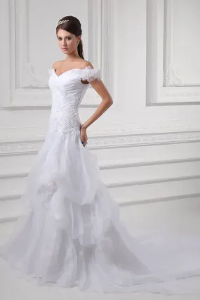 ---Prices wedding dresses 2020, wedding dress with dropped shoulder neckline made of tulle with satin lining--