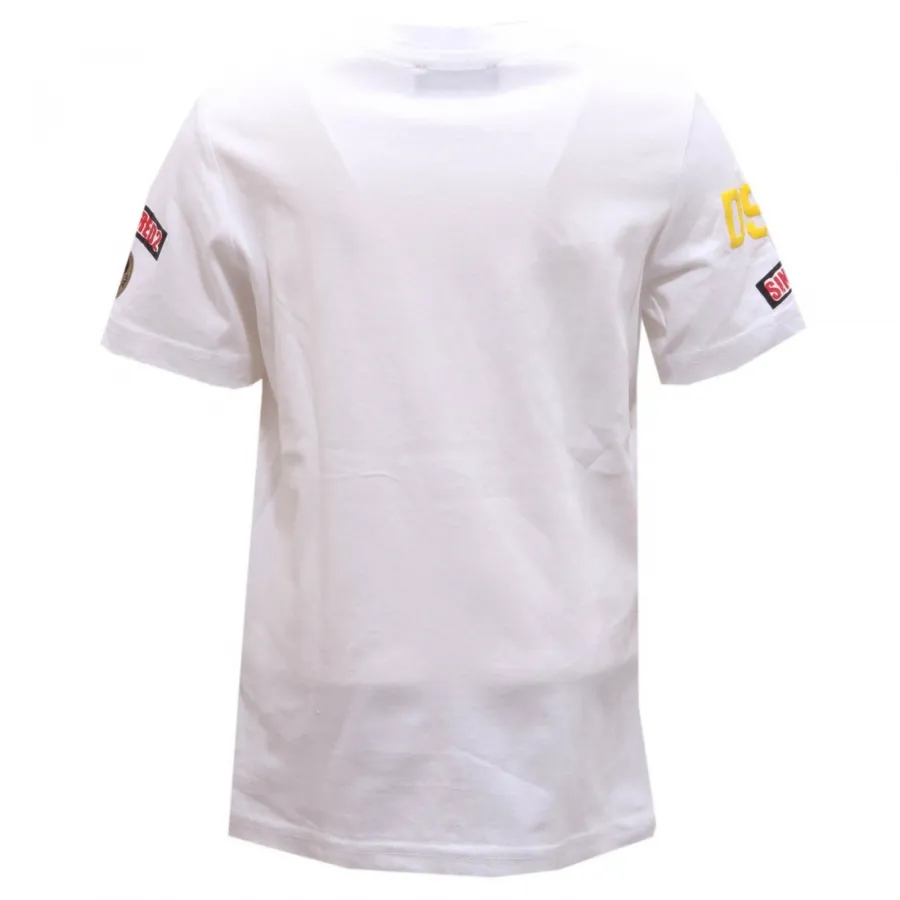 8407AH maglia bimbo DSQUARED2 white cotton t-shirt kids