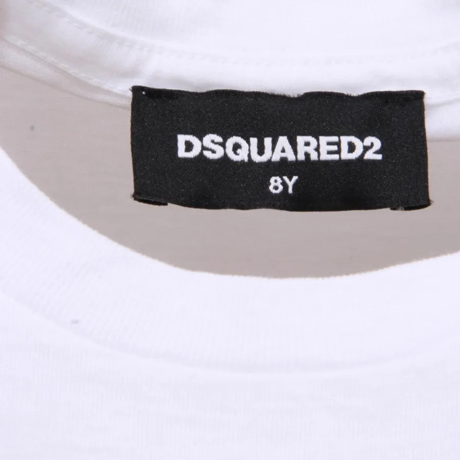 8407AH maglia bimbo DSQUARED2 white cotton t-shirt kids