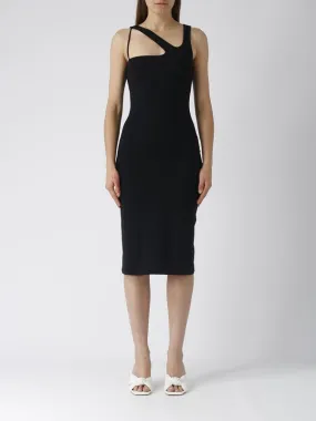 Abito donna Patrizia Pepe in jersey stretch Nero