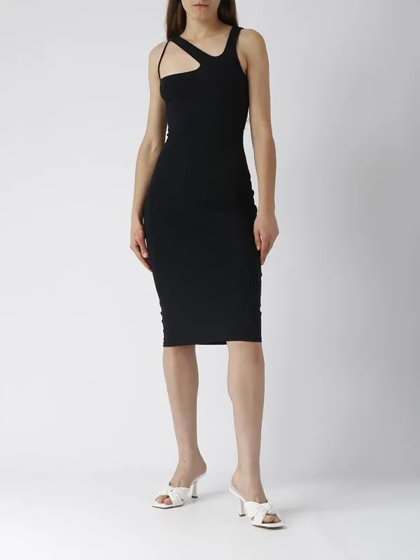 Abito donna Patrizia Pepe in jersey stretch Nero