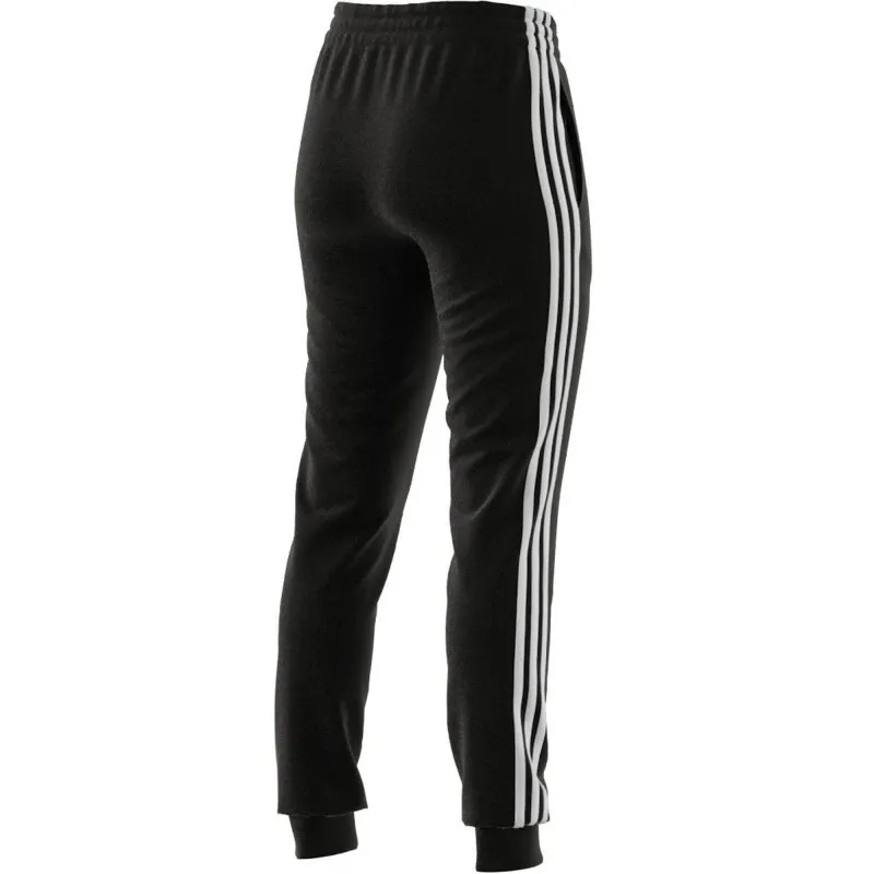 ADIDAS DONNA PANTALONE NERO ESSENTIALS SINGLE JERSEY 3 COLORE NERO STRICE BIANCHE