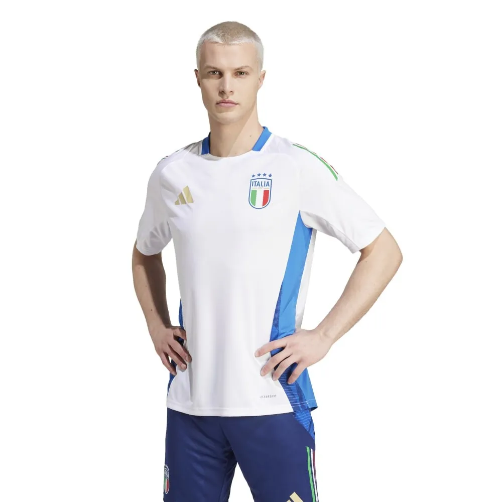 ADIDAS Maglia Calcio Italia Training Bianco Blu Uomo