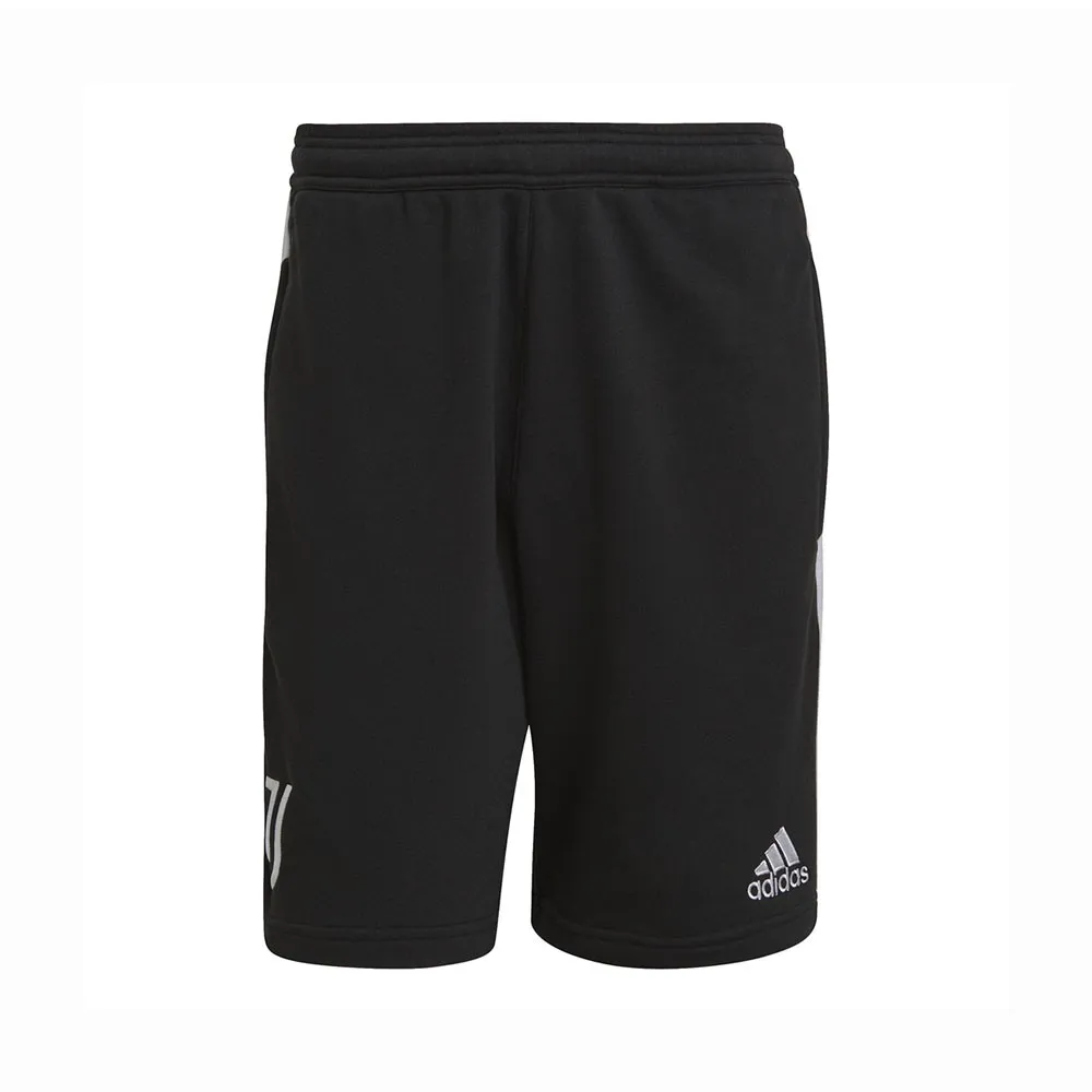 ADIDAS pantaloncini calcio juve 3stripes nero bianco uomo