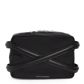 ALEXANDER MCQUEEN  Borsa a tracolla ''Harness'' in tessuto nero