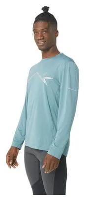 Asics Run Lite-Show Long Sleeve Jersey Blue Uomo