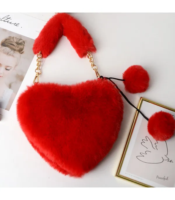 Borsa peluches heart manici