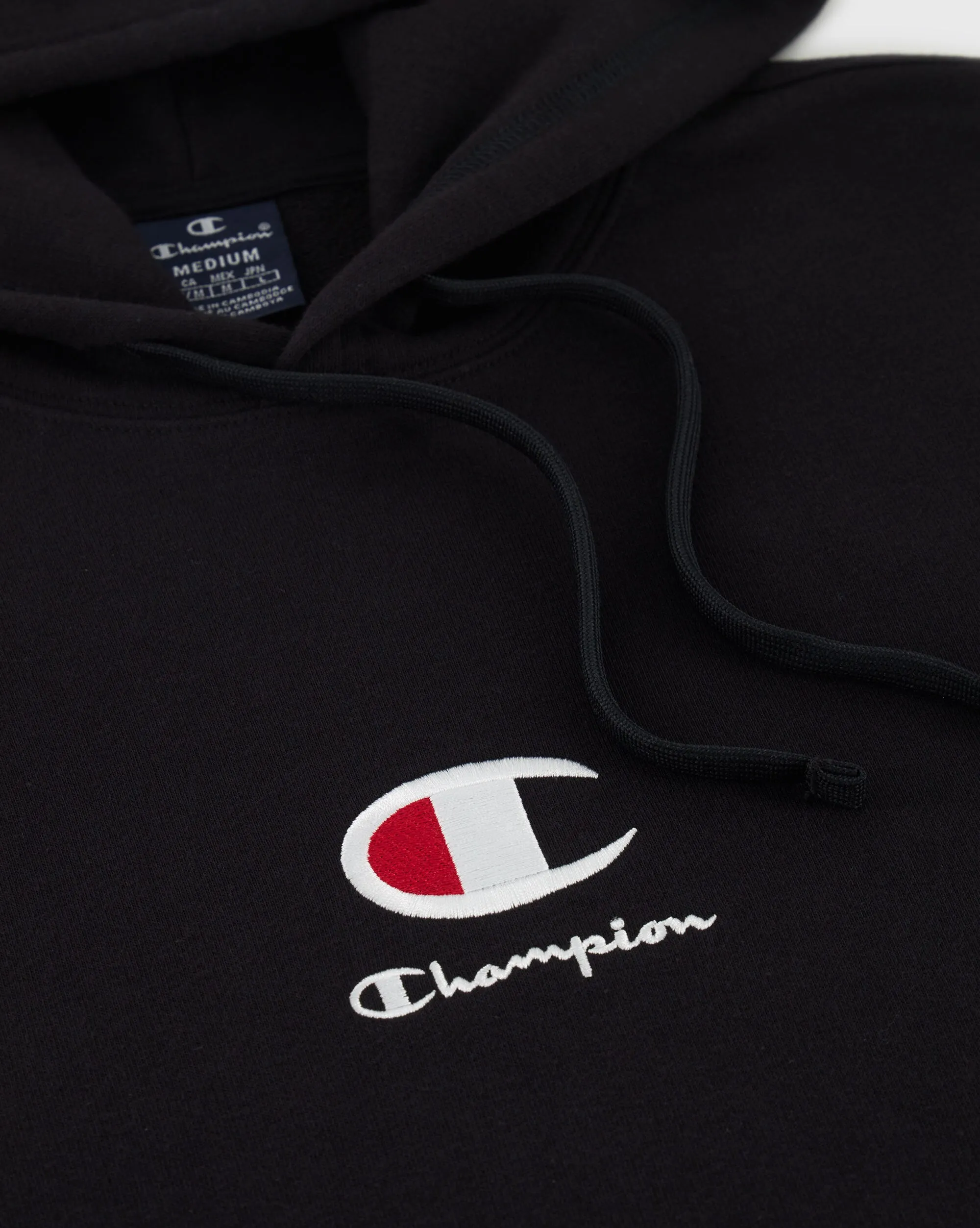 Champion Felpa Con Cappuccio E Nuovo Logo Nero Uomo