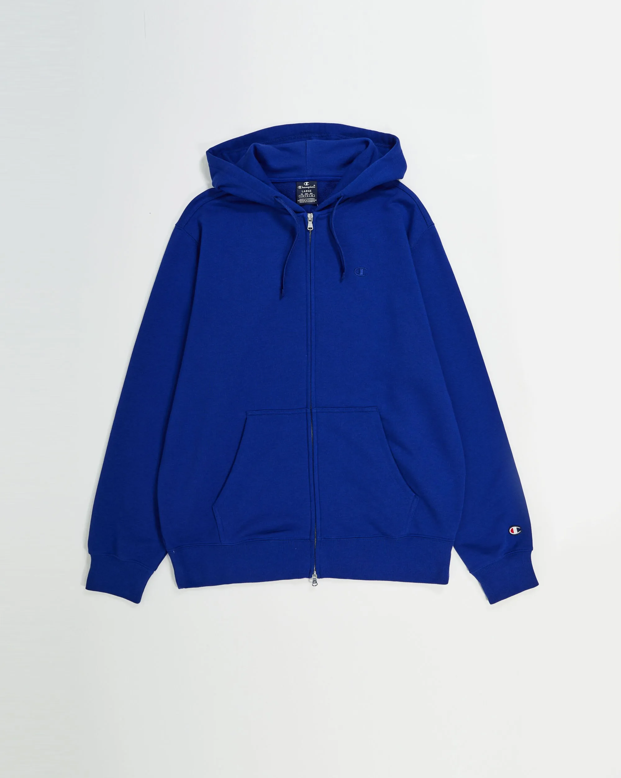 Champion Felpa Con Cappuccio Full-Zip Logo Champion Blu Uomo