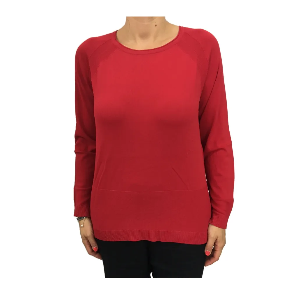 ELENA MIRO' maglia donna manica lunga rosso 65% viscosa 35% poliammide