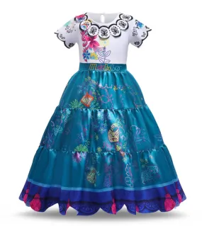 Fancy New Charm Encanto Cosplay Party Princess Dress For Girl Winterautunno manica lunga abito lungo bambino travestimento natal