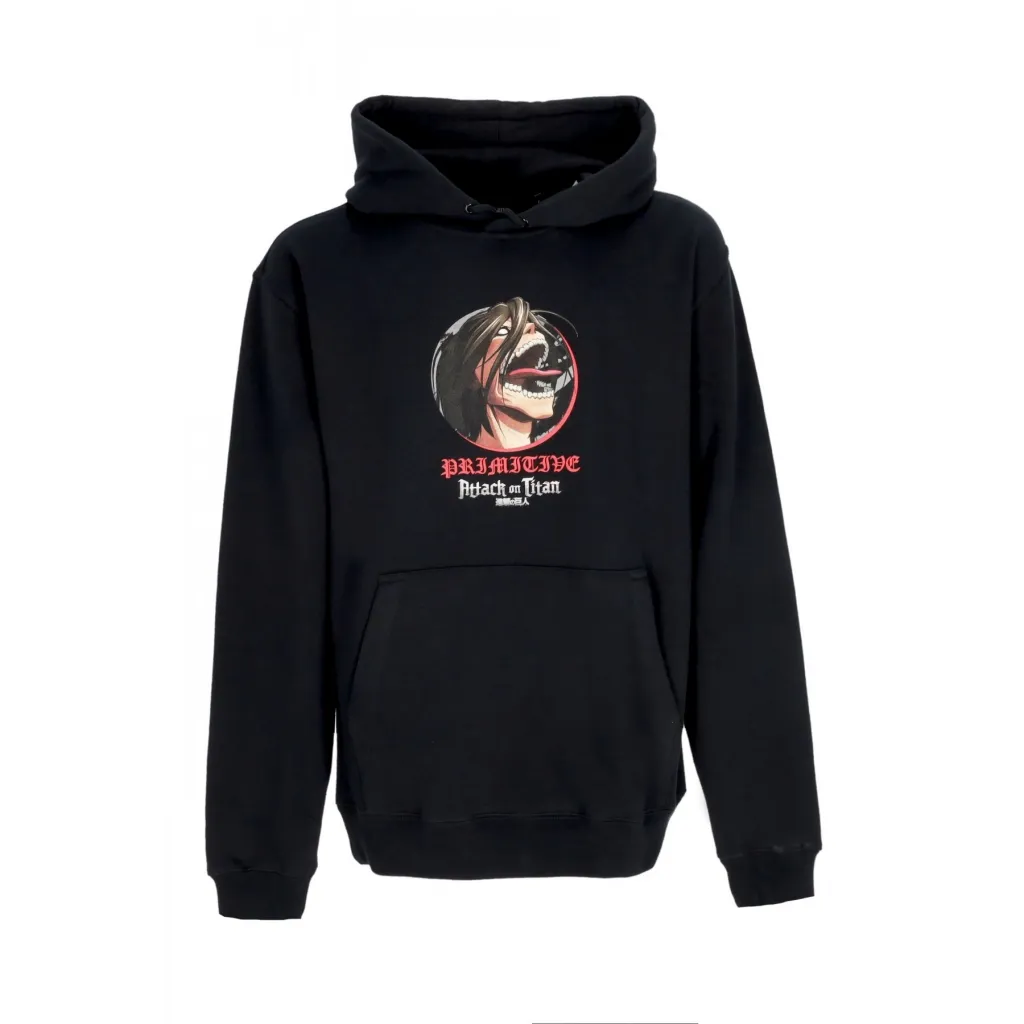 felpa cappuccio uomo future memory hoodie x attack on titan BLACK