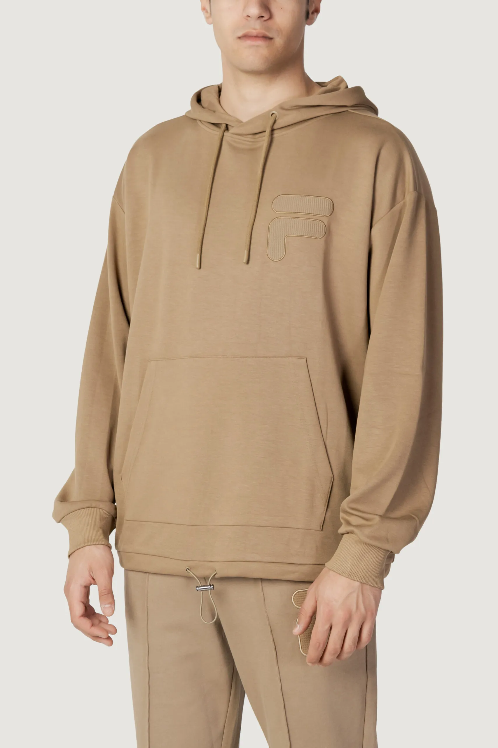 Felpa con cappuccio Fila cuenca oversized hoody Beige scuro