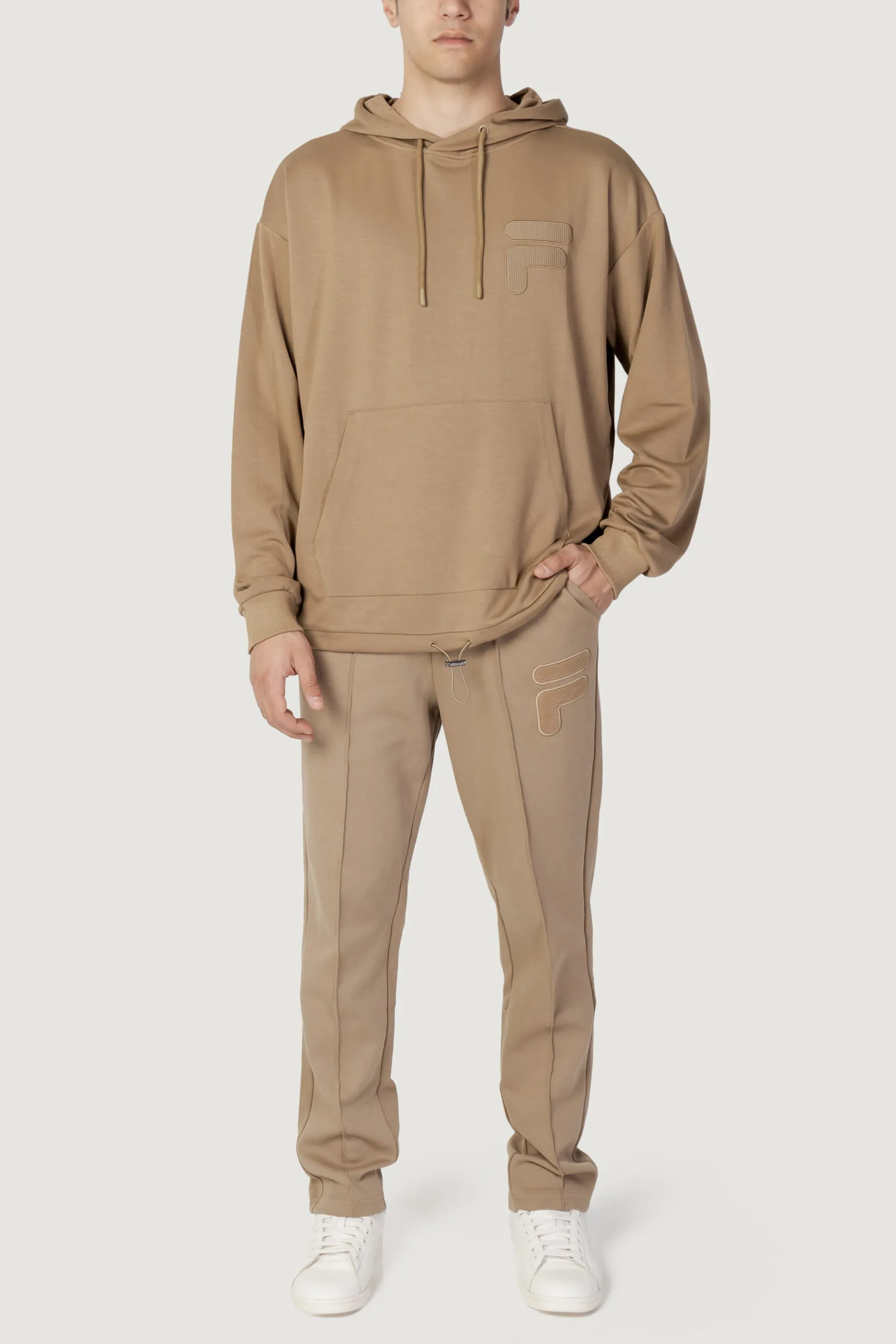 Felpa con cappuccio Fila cuenca oversized hoody Beige scuro