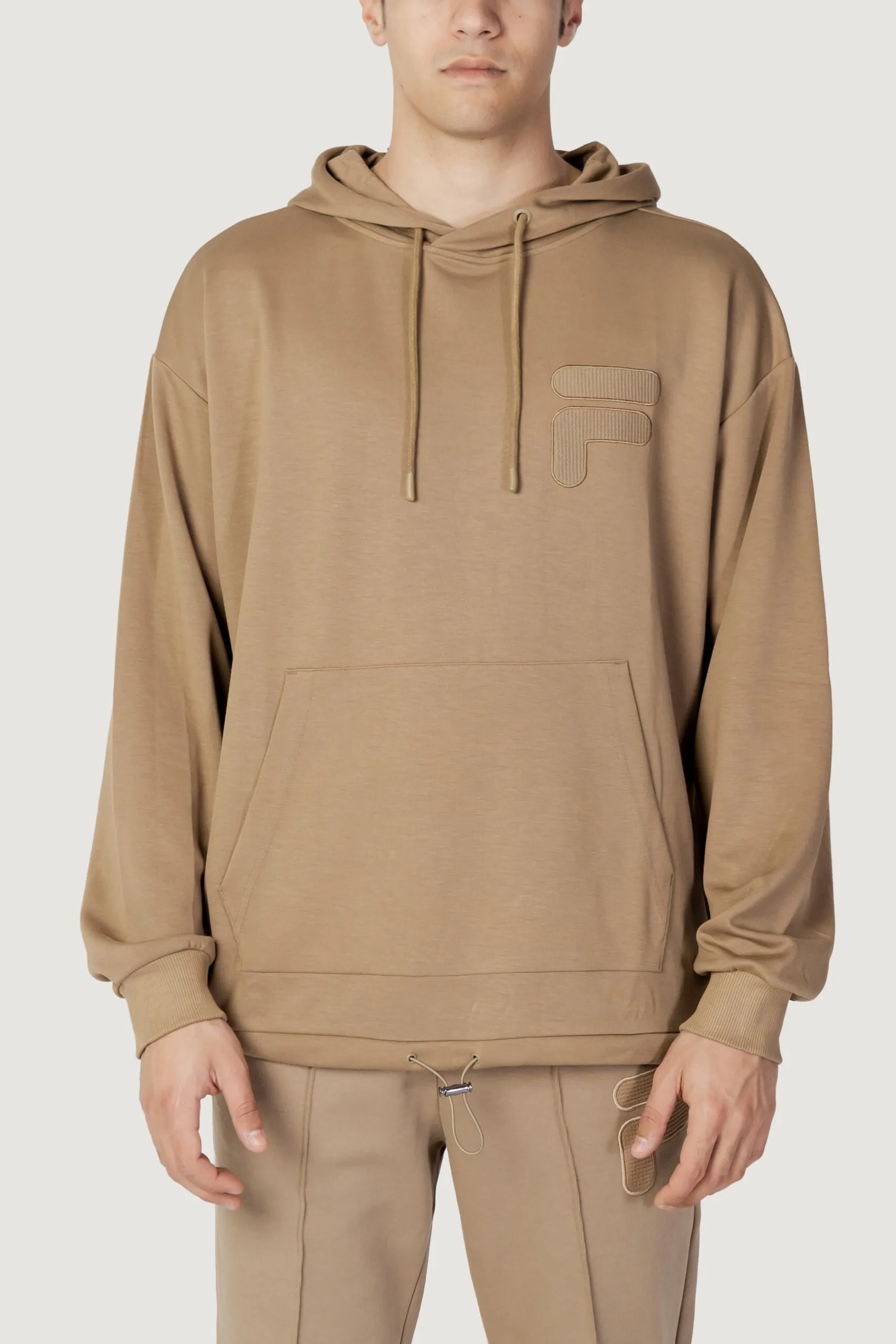 Felpa con cappuccio Fila cuenca oversized hoody Beige scuro