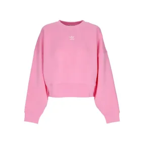 felpa girocollo corta donna adicolor essential sweatshirt BLISS PINK