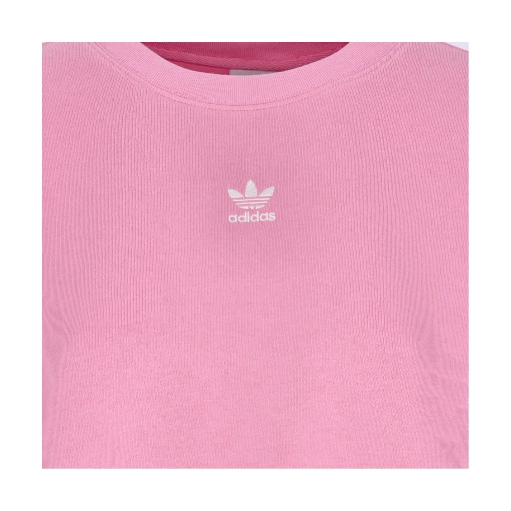 felpa girocollo corta donna adicolor essential sweatshirt BLISS PINK