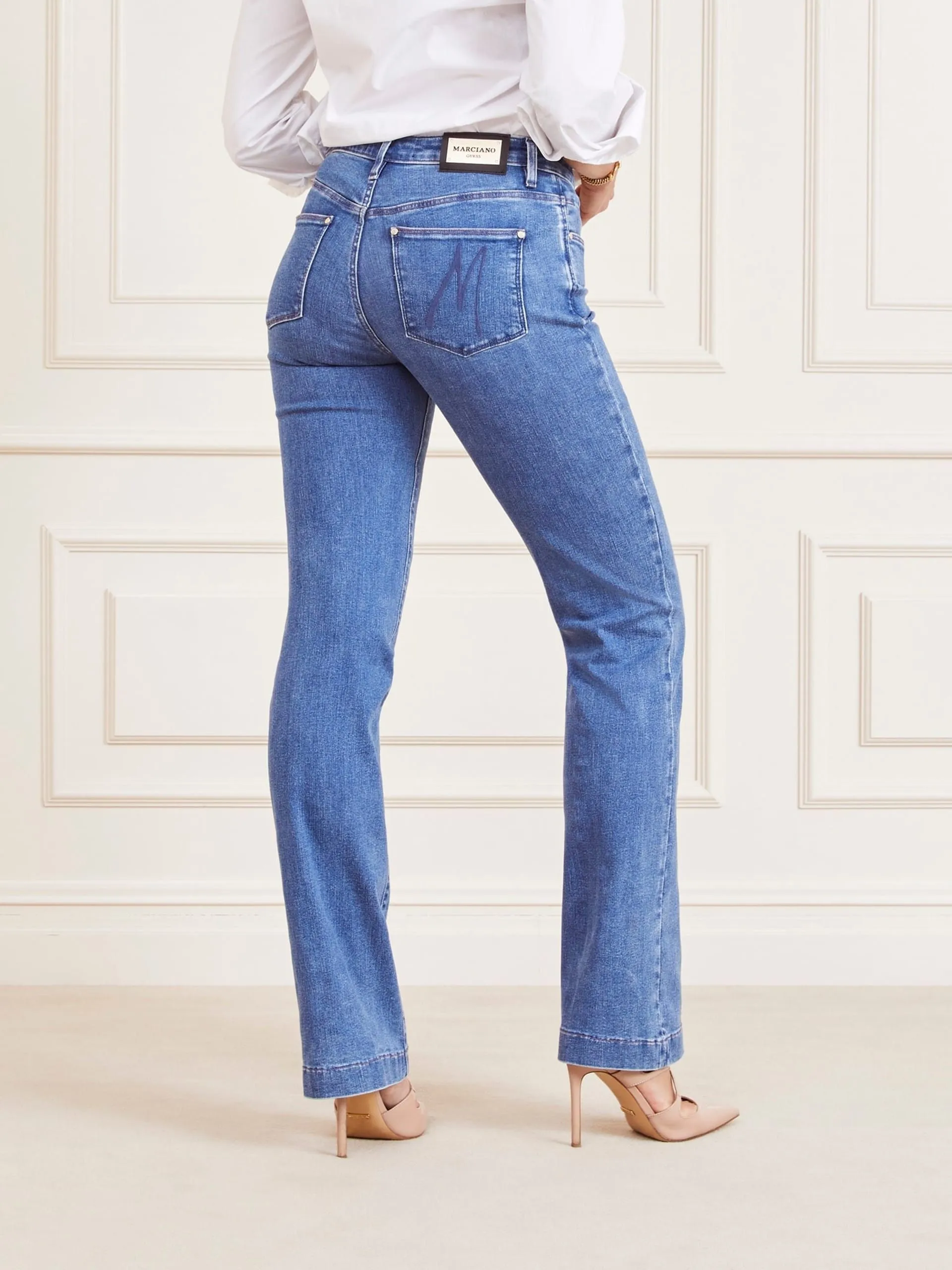 Jeans bootcut a vita media marciano