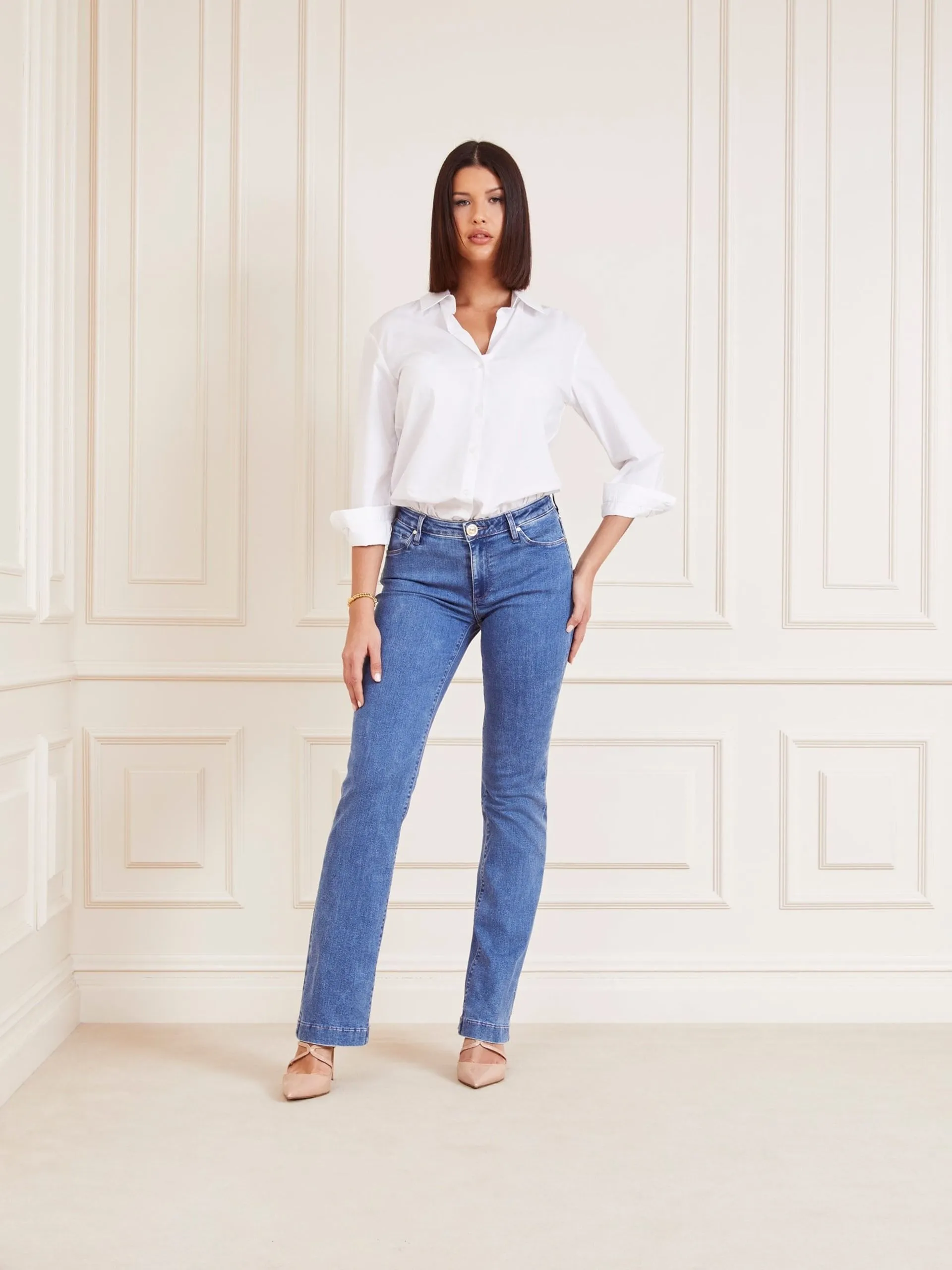 Jeans bootcut a vita media marciano