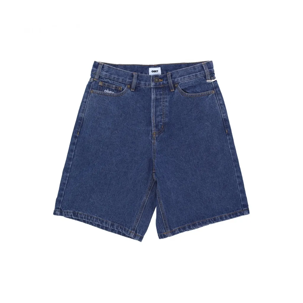 jeans uomo bigwig baggy denim short STONE WASH INDIGO