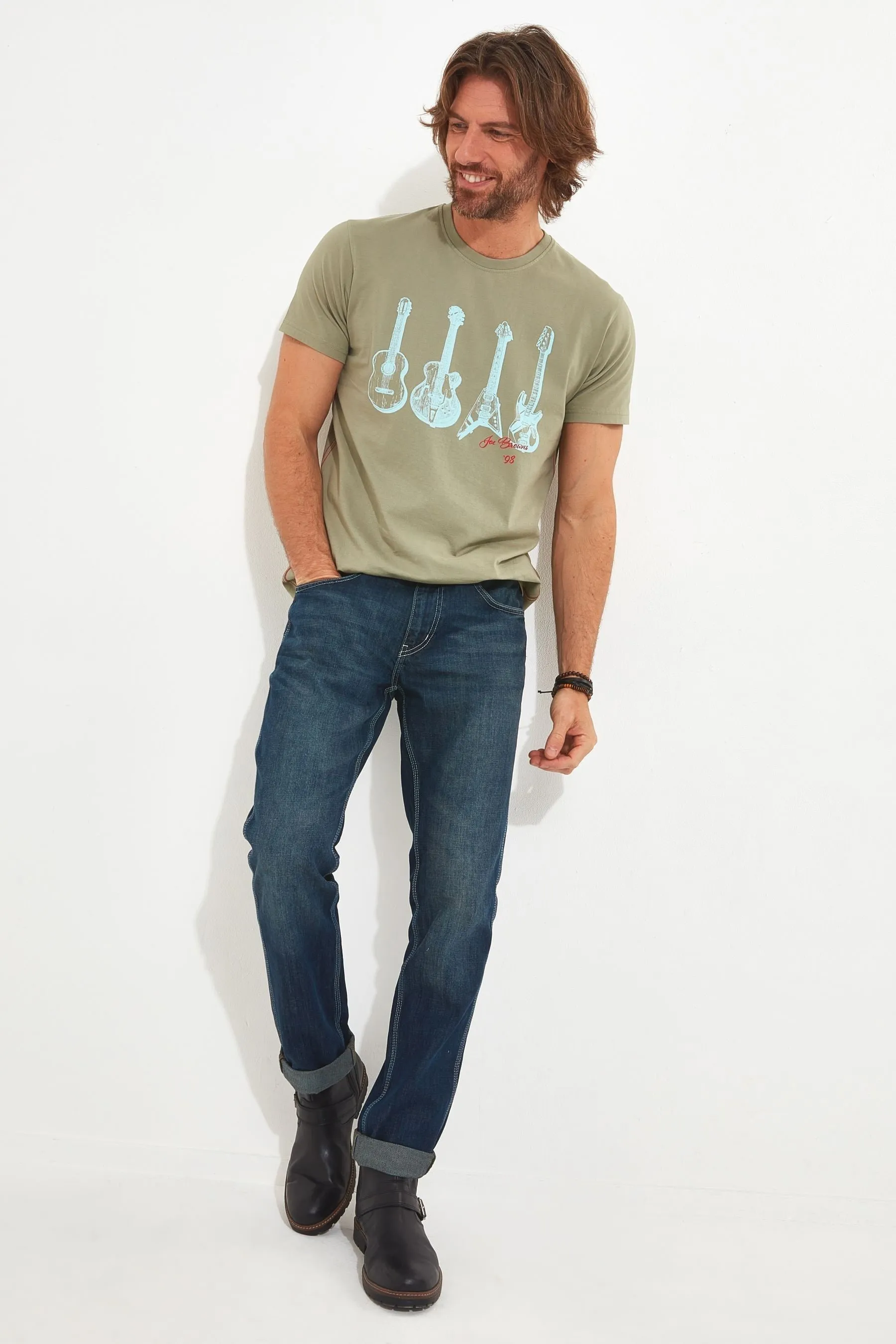 Joe Browns - T-shirt con Manica corta Girocollo e chitarra