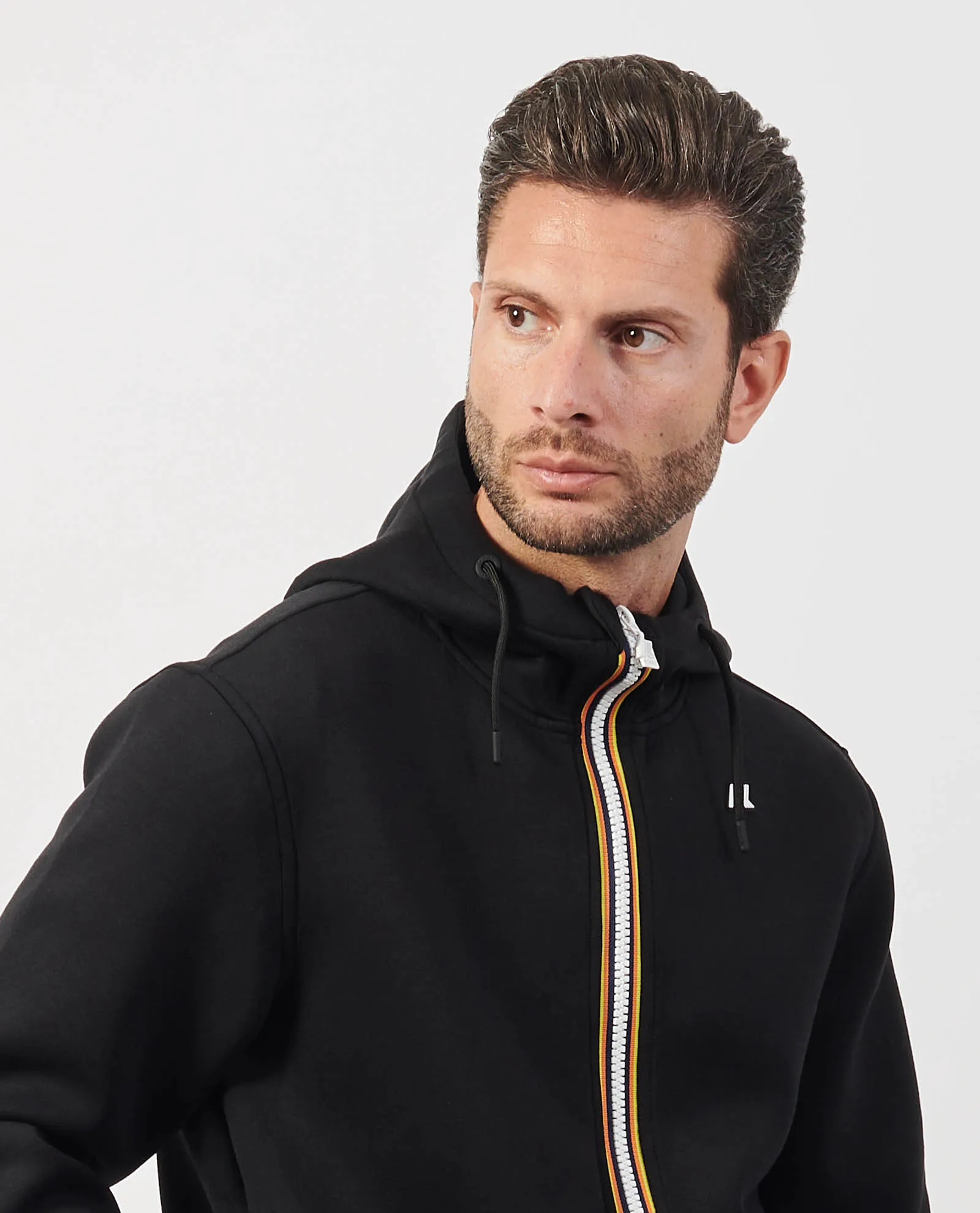 K-WAY      Felpa uomo Rainer con cappuccio e logo