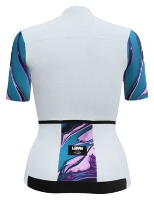 LeBram Ventoux Pétrole Women Short Sleeves Jersey Sky Blue