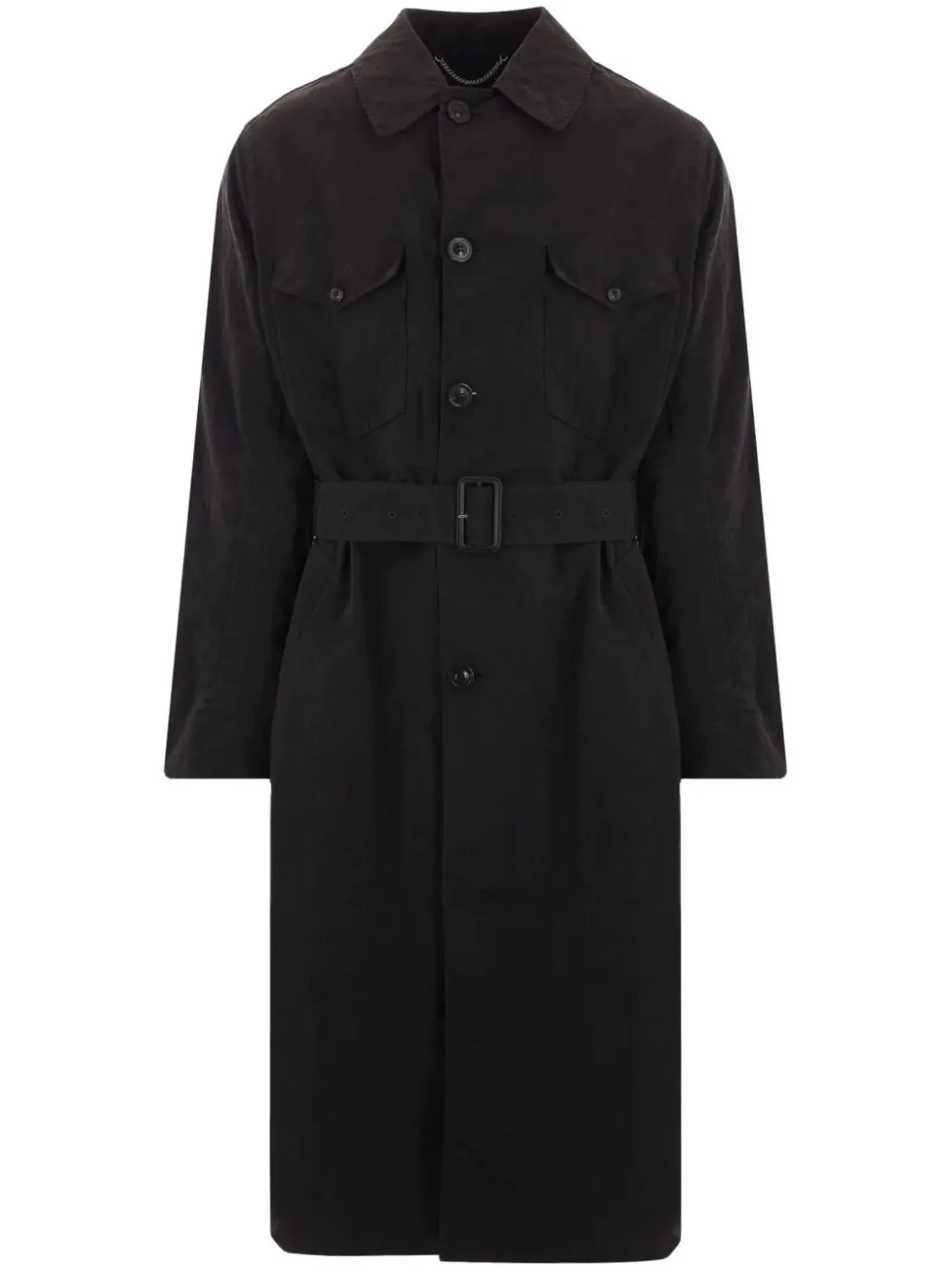 MAISON MARGIELA Abbigliamento,Cappotti Trench con cintura nero 