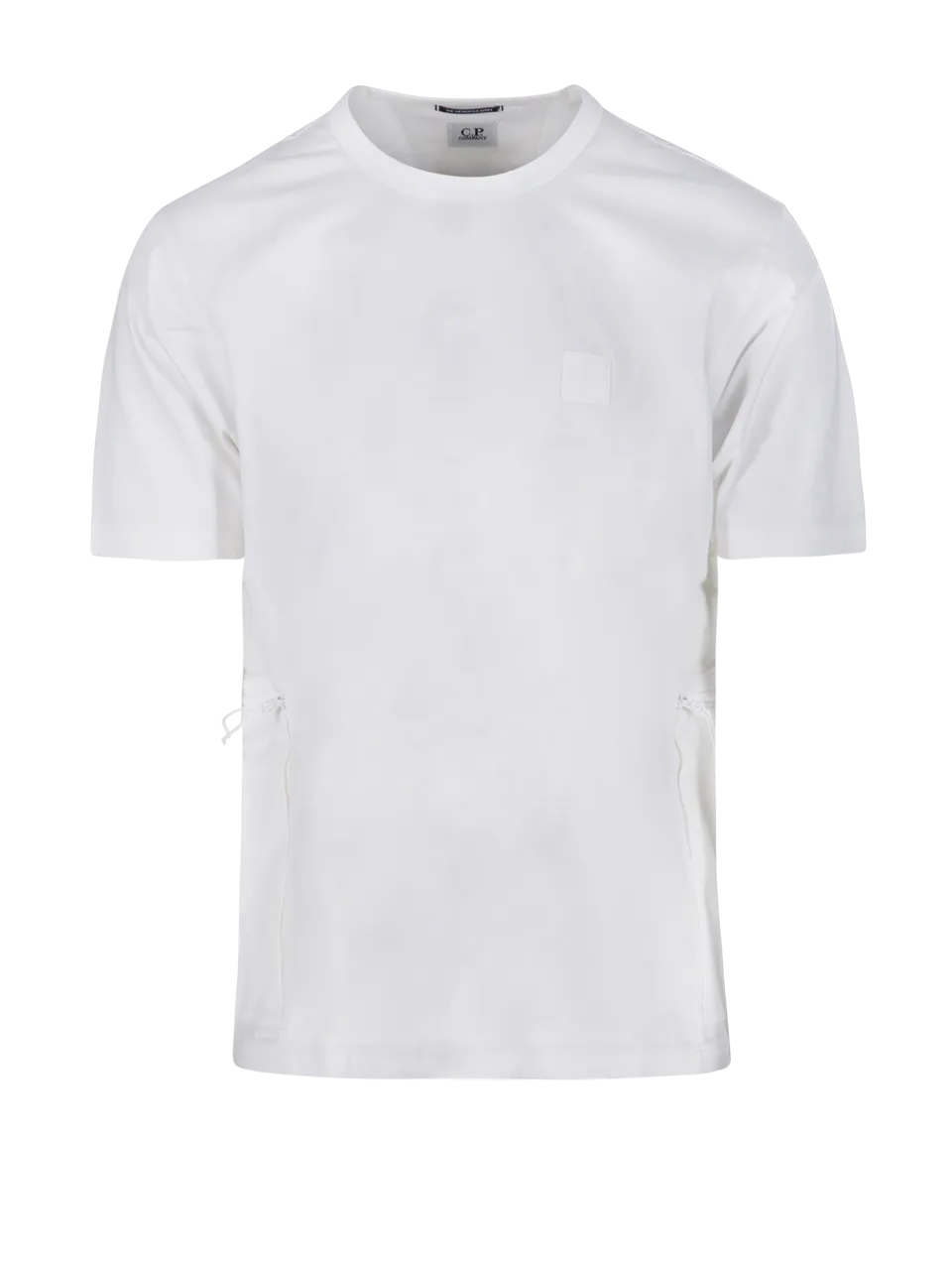 MEN CPCOMPANY WHITE COTTON MERCERIZED JERSEY T-SHIRT