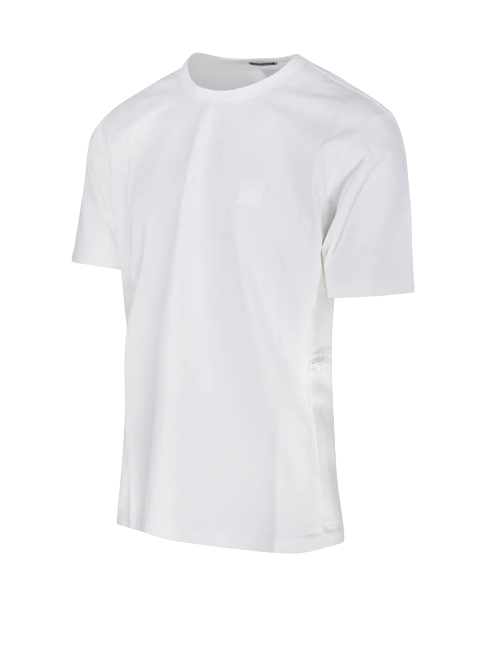 MEN CPCOMPANY WHITE COTTON MERCERIZED JERSEY T-SHIRT