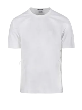 MEN CPCOMPANY WHITE COTTON MERCERIZED JERSEY T-SHIRT