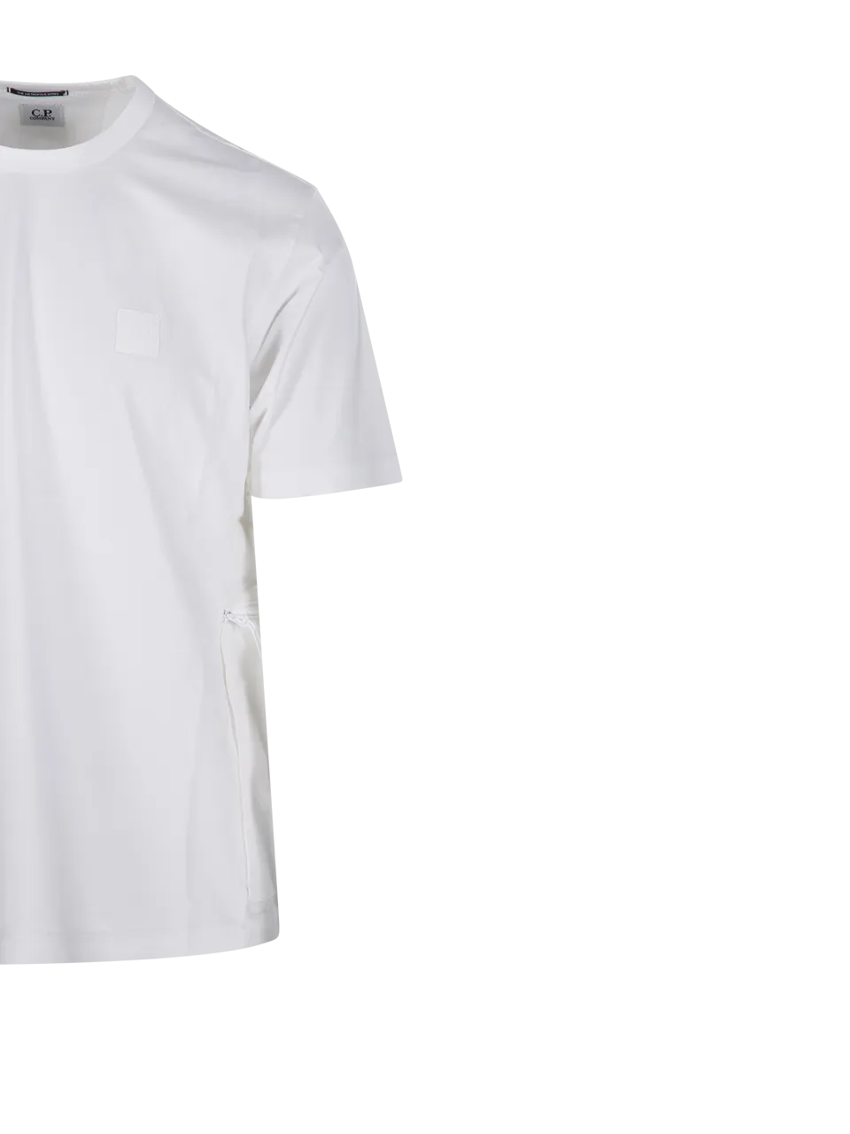 MEN CPCOMPANY WHITE COTTON MERCERIZED JERSEY T-SHIRT