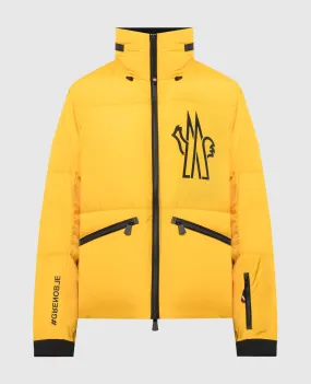 Moncler Grenoble Piumino giallo con logo 1A000235399E