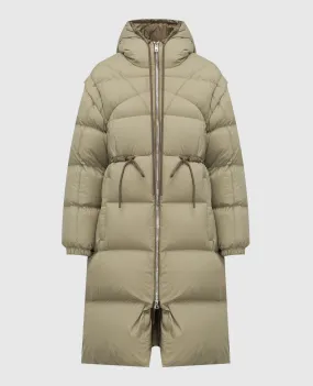 Moncler Piumino verde Roquette con patch logo 1C00046596TM