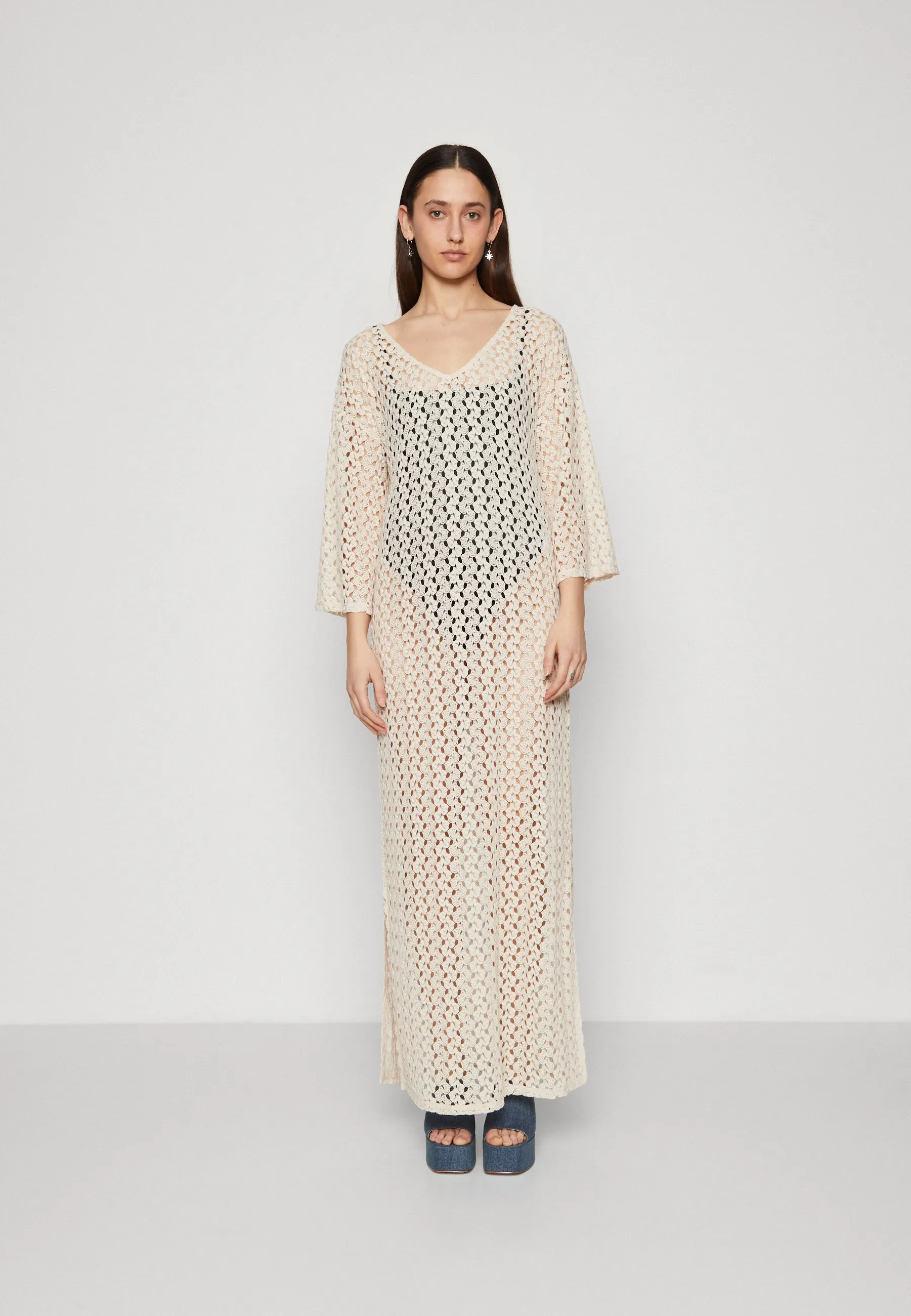 ONLLION 3/4 V NECK DRESS - Abito in maglia