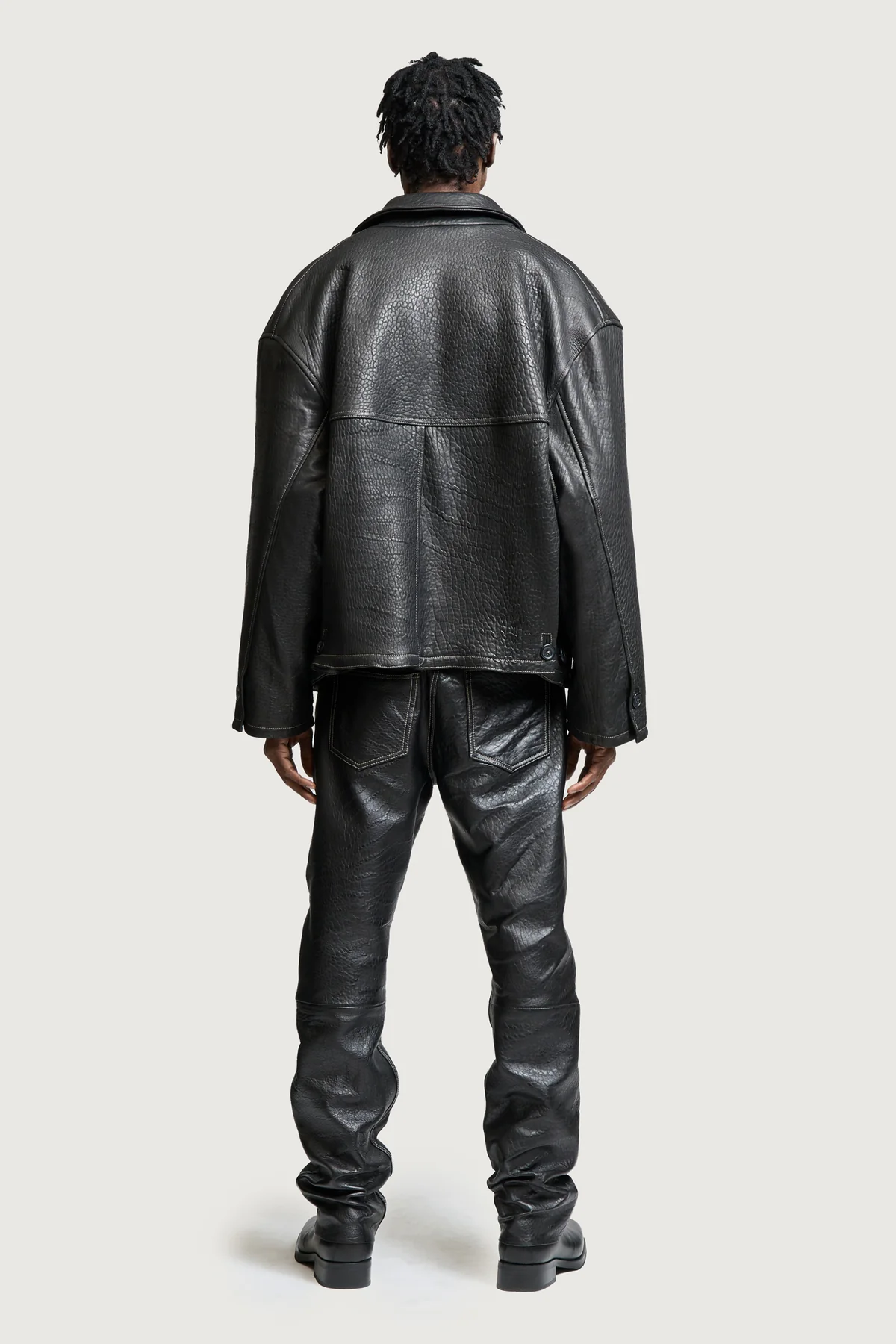 PAURA Anello Leather Jacket Black