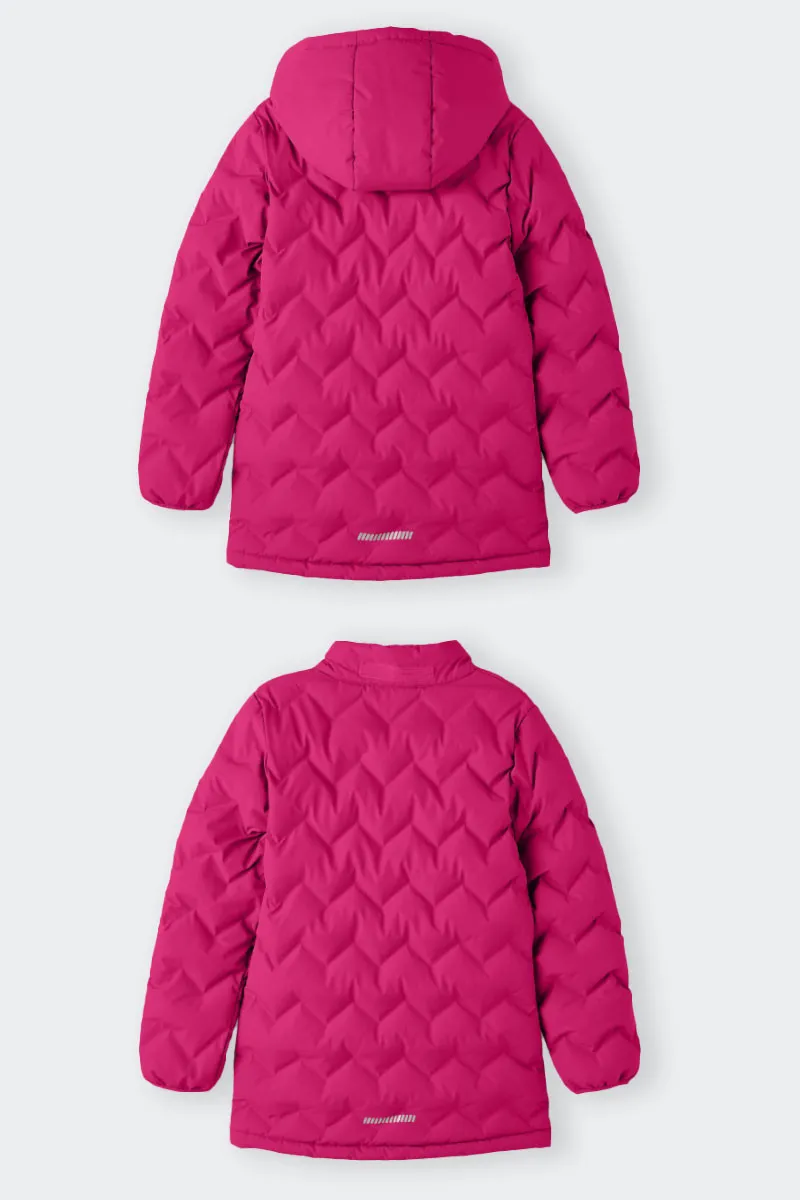 PIUMINO FUCSIA CON CAPPUCCIO REMOVIBILE KIDS