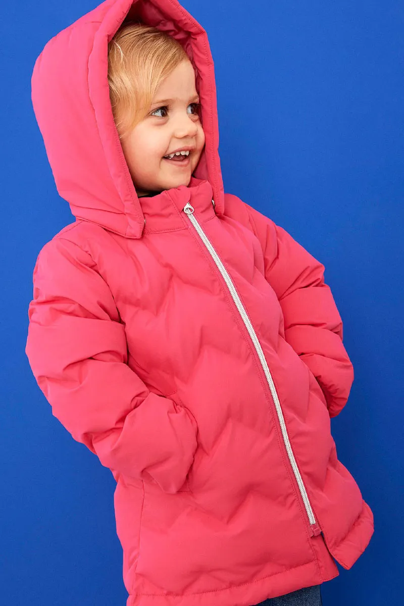 PIUMINO FUCSIA CON CAPPUCCIO REMOVIBILE KIDS