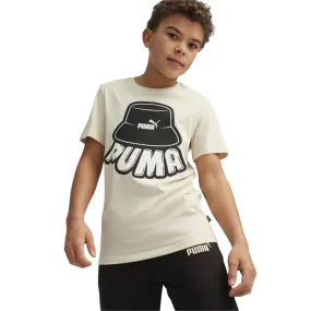 Puma short sleeve t-shirt for boys Ess Mid 90s 679720-86 alpine snow