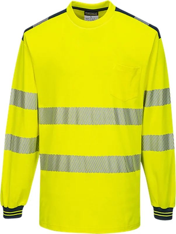 PW3 T-Shirt manica lunga Hi-Vis