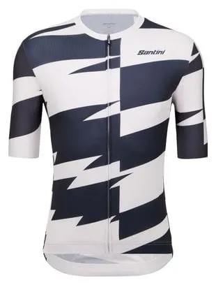 Santini Furia Short Sleeve Jersey White/Black