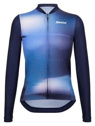 Santini Ombra Eco Sleek Blue Unisex Long Sleeve Jersey