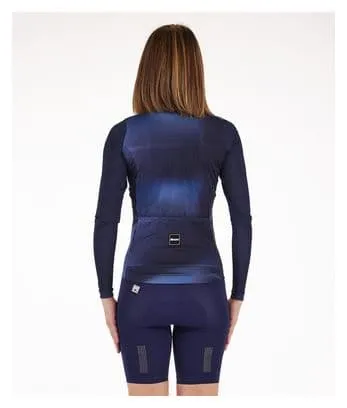 Santini Ombra Eco Sleek Blue Unisex Long Sleeve Jersey