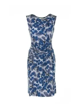 Sleeveless dress with flower print