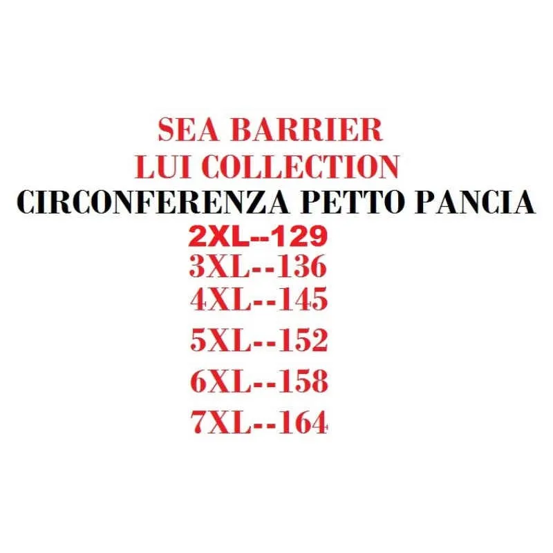 Smanicato Piumino Sea Barrier taglie forti blu