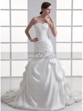 SVITA - A-line Sweetheart Chapel train Satin Wedding dress