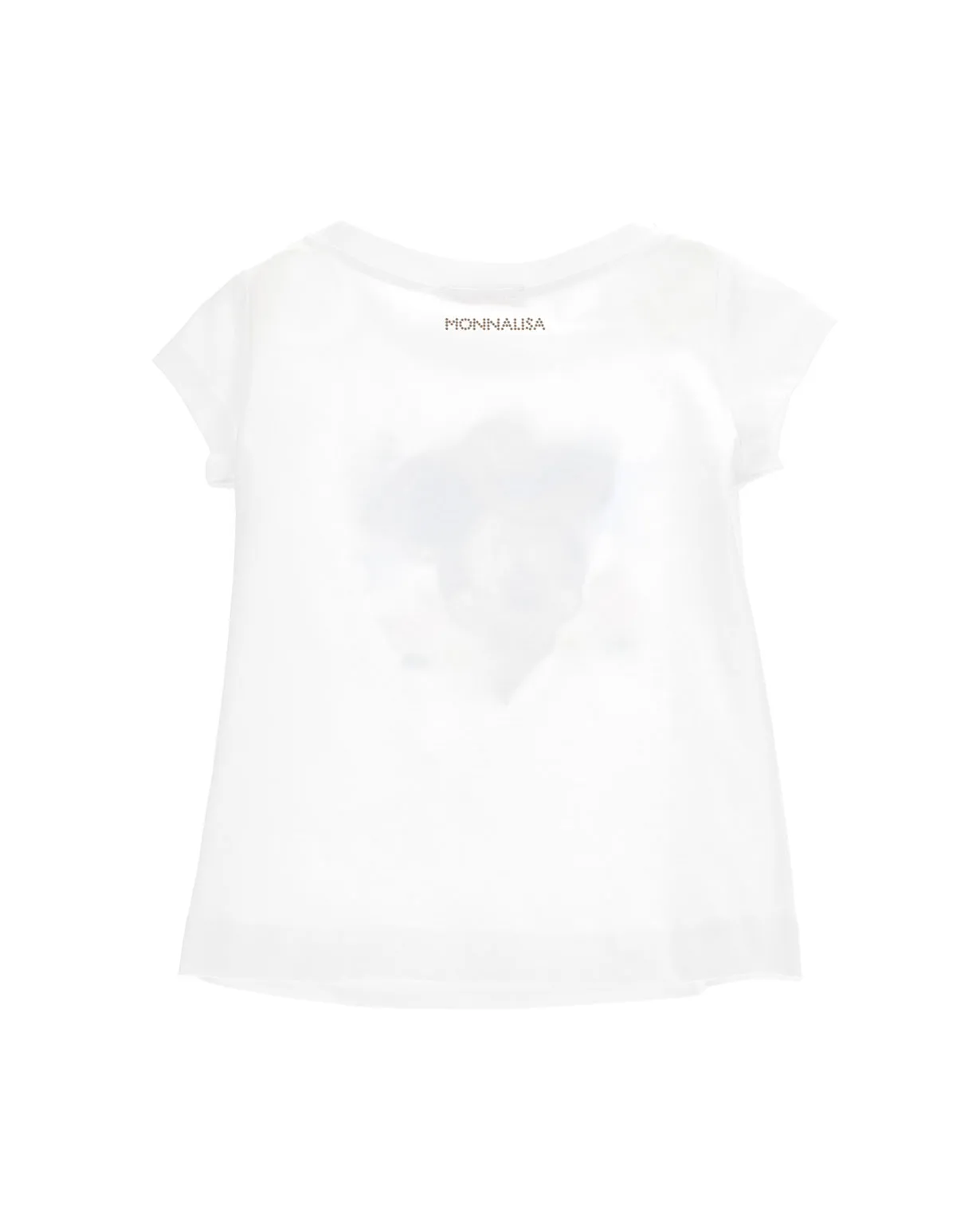 T-shirt bianca in cotone a maniche corte con stampa 'Minnie rodeo' con strass 4-10 anni