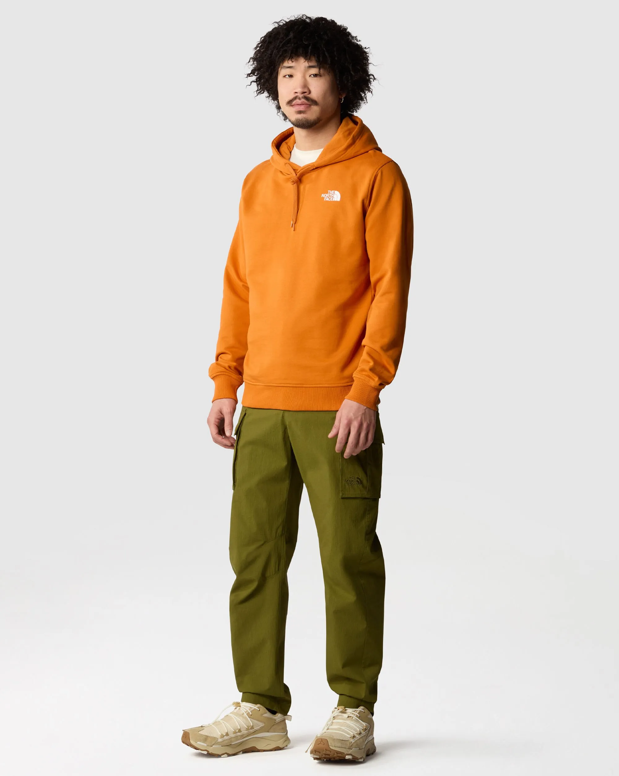 The North Face Felpa Con Cappuccio Drew Peak Mini Logo Arancio Uomo