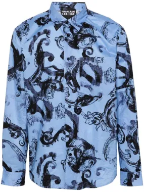 versace jeans couture Camicia stampa acquerello