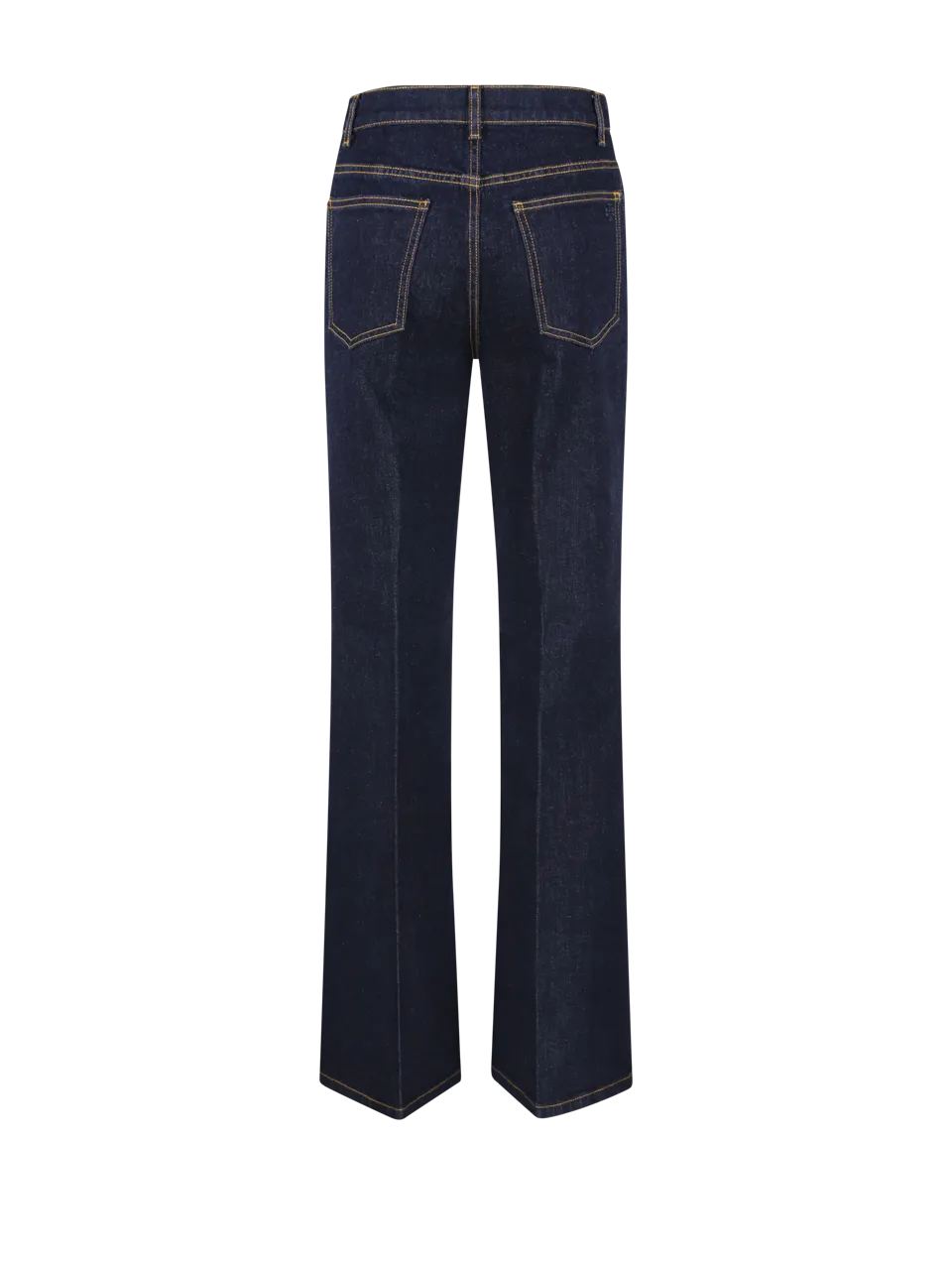 WOMAN TORY BURCH BLUE COTTON BOOT LEG JEANS